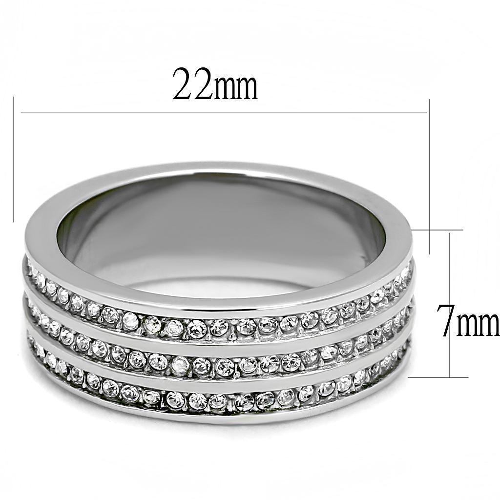 Wedding Rings for Women Engagement Cubic Zirconia Promise Ring Set for Her in Silver Tone with Top Grade Crystal Liguria - Jewelry Store by Erik Rayo