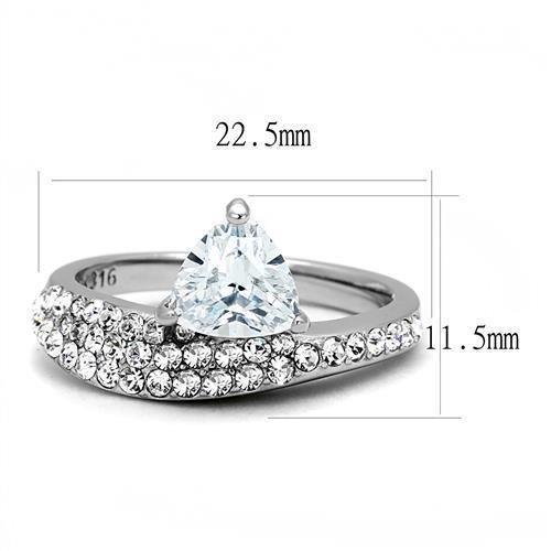 Wedding Rings for Women Engagement Cubic Zirconia Promise Ring Set for Her in Silver Tone Zibo - Jewelry Store by Erik Rayo