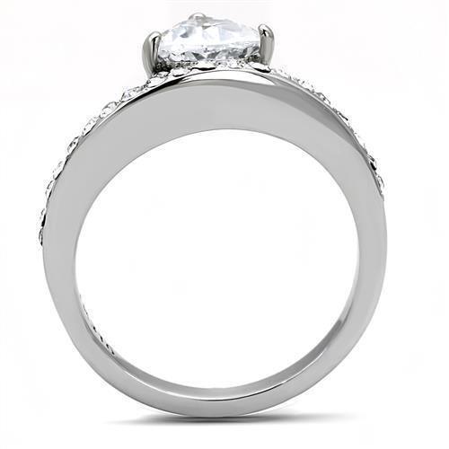 Wedding Rings for Women Engagement Cubic Zirconia Promise Ring Set for Her in Silver Tone Zibo - Jewelry Store by Erik Rayo