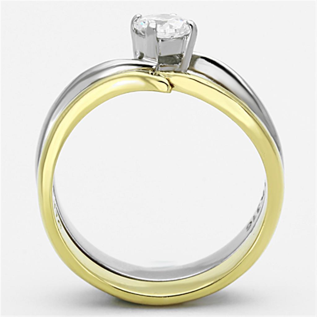 Wedding Rings for Women Engagement Cubic Zirconia Promise Ring Set for Her in Two-Tone TK1092 - Jewelry Store by Erik Rayo