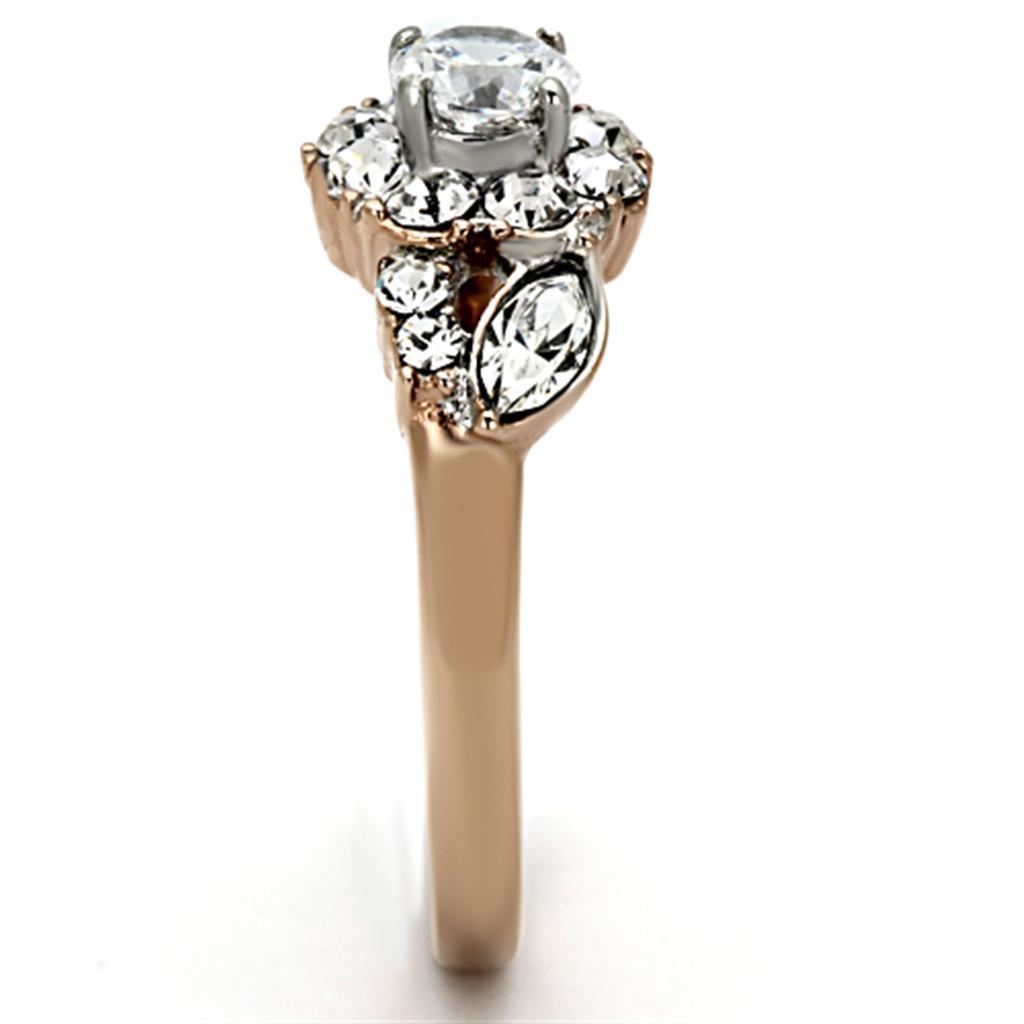 Wedding Rings for Women Engagement Cubic Zirconia Promise Ring Set for Her in Two Tone TK1164 - Jewelry Store by Erik Rayo