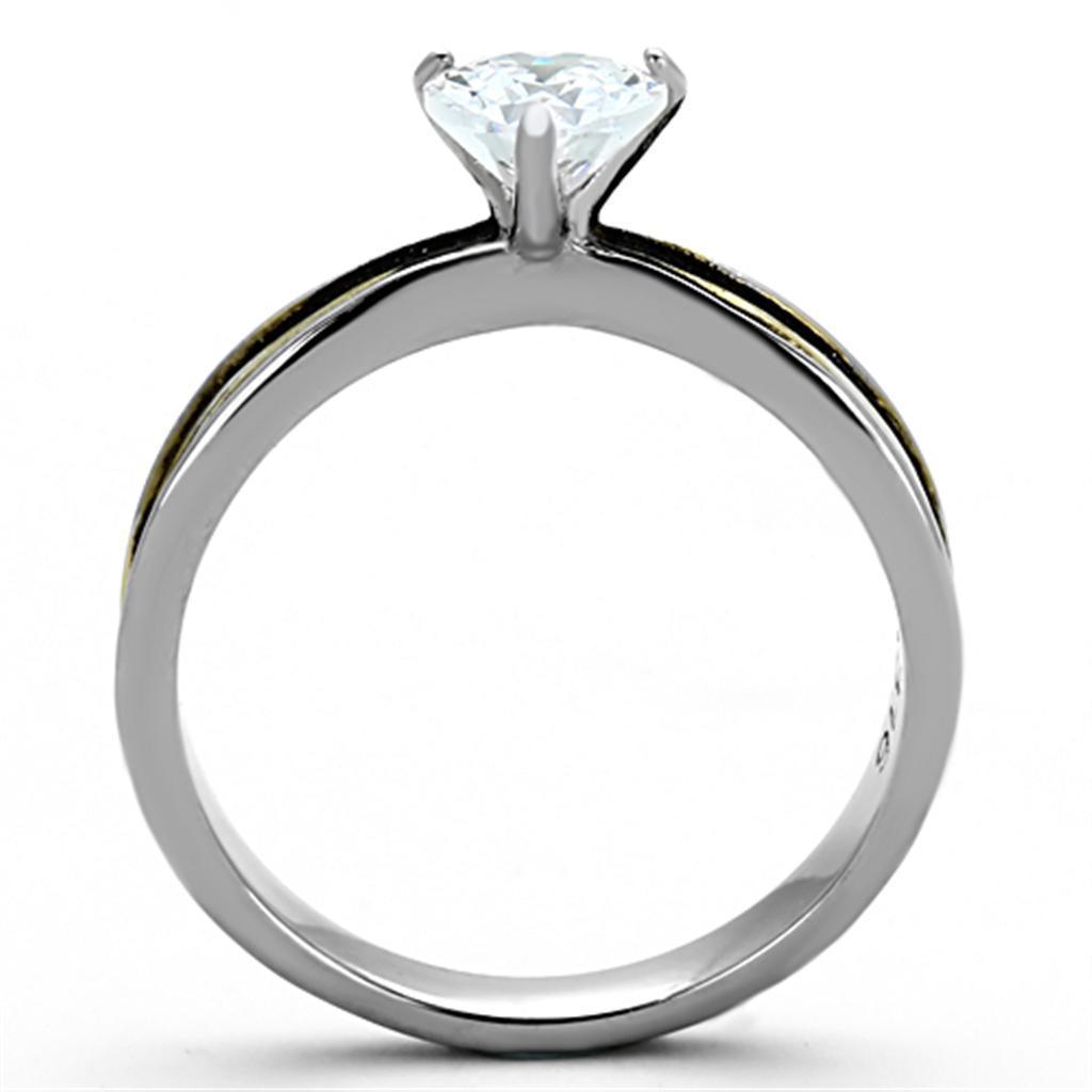 Wedding Rings for Women Engagement Cubic Zirconia Promise Ring Set for Her in Two-Tone TK1283 - Jewelry Store by Erik Rayo