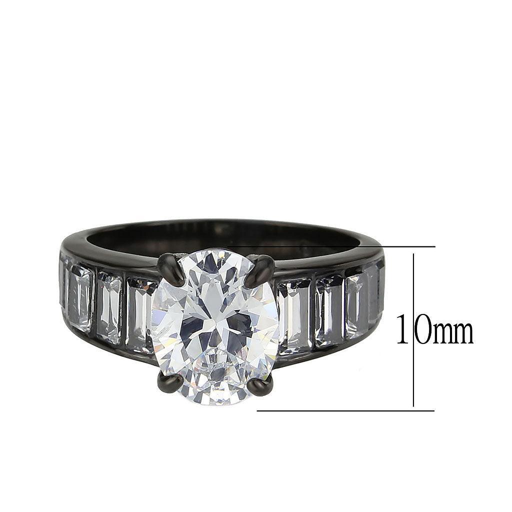 Wedding Rings for Women Engagement Cubic Zirconia Promise Ring Set for Her Stainless Steel Ring Elena - Jewelry Store by Erik Rayo
