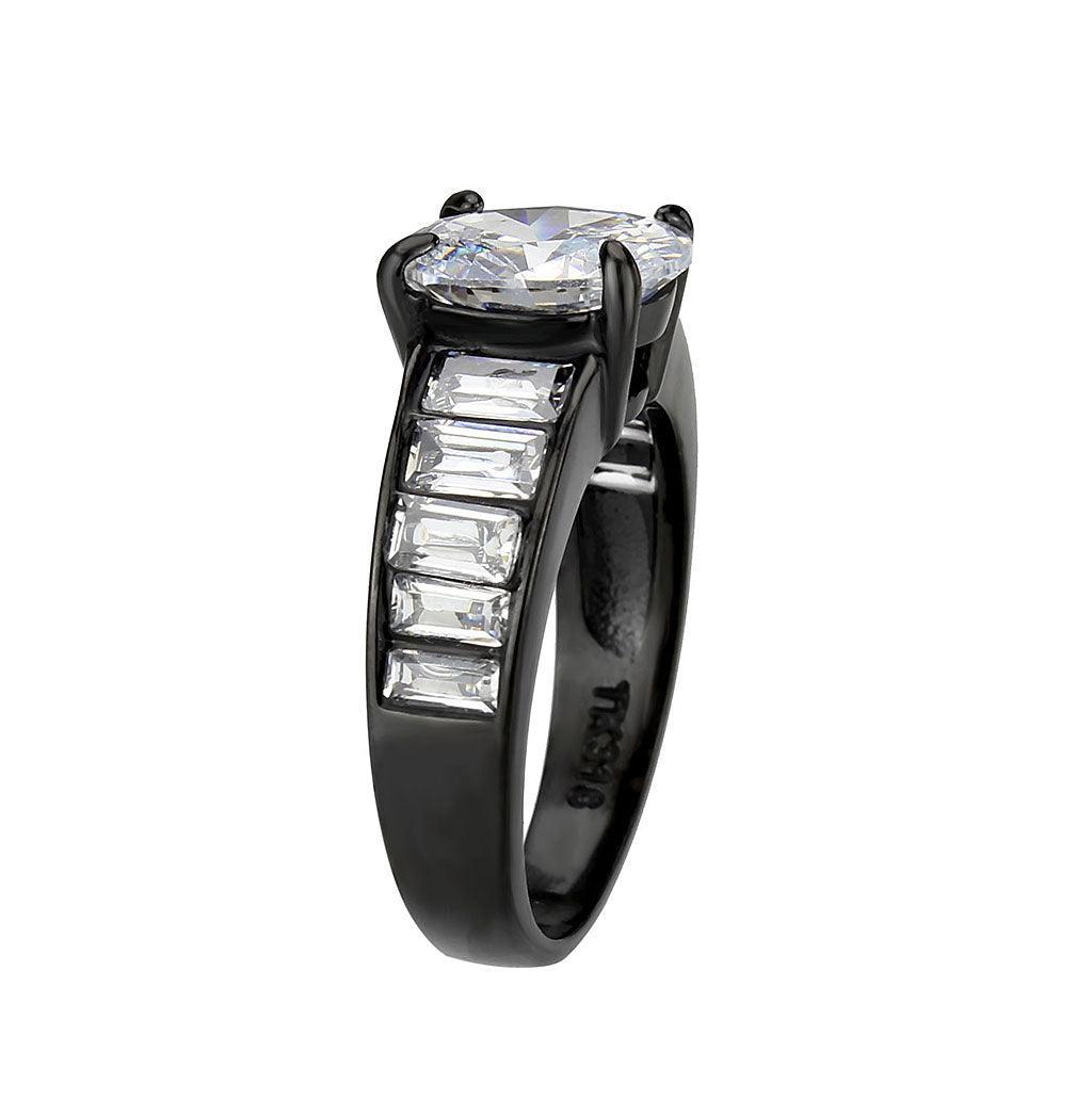 Wedding Rings for Women Engagement Cubic Zirconia Promise Ring Set for Her Stainless Steel Ring Elena - Jewelry Store by Erik Rayo