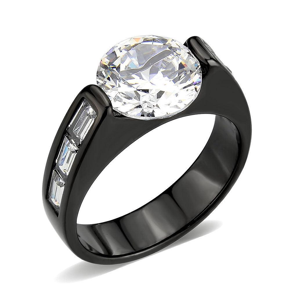 Wedding Rings for Women Engagement Cubic Zirconia Promise Ring Set for Her Stainless Steel Ring Estella - Jewelry Store by Erik Rayo