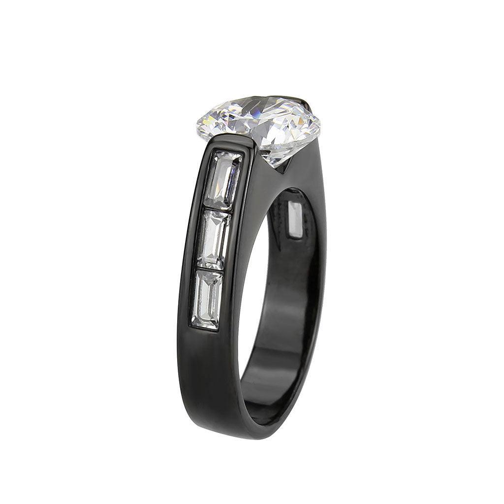 Wedding Rings for Women Engagement Cubic Zirconia Promise Ring Set for Her Stainless Steel Ring Estella - Jewelry Store by Erik Rayo