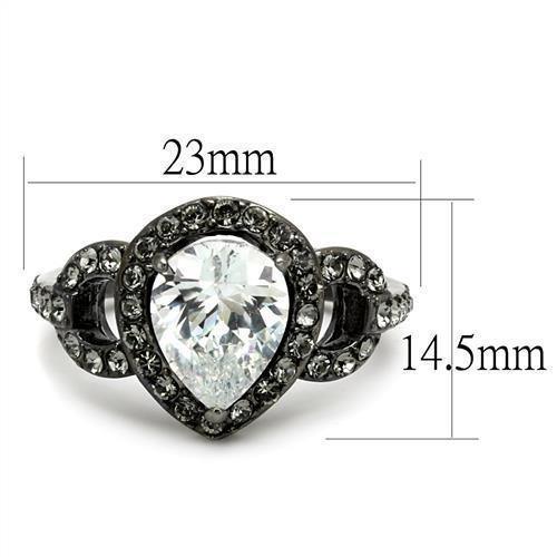 Wedding Rings for Women Engagement Cubic Zirconia Promise Ring Set for Her 316L Stainless Steel Ring Alice - Jewelry Store by Erik Rayo