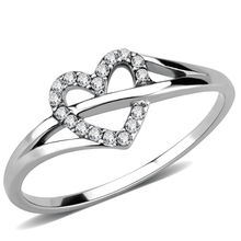Load image into Gallery viewer, Women&#39;s Girls Stainless Steel CZ Forever Love Heart Fashion Promise Ring - Jewelry Store by Erik Rayo

