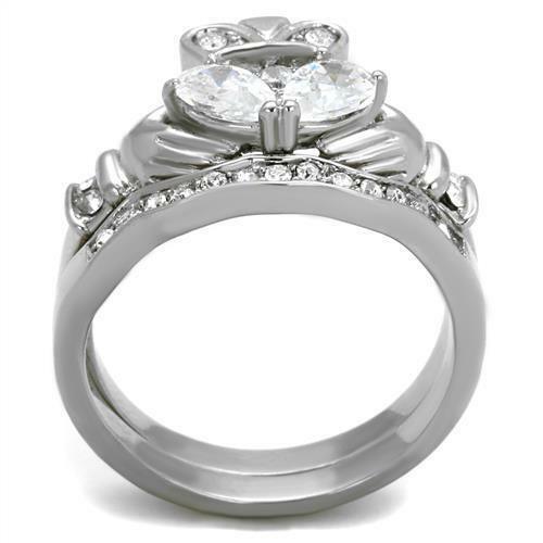 Women's Irish Heart Engagement Ring Band Set Anillo Para Mujer - Jewelry Store by Erik Rayo