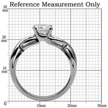 Load image into Gallery viewer, Women&#39;s Ring Wedding Solitaire Waves Stainless Steel Ring with AAA Grade CZ in Clear - Jewelry Store by Erik Rayo
