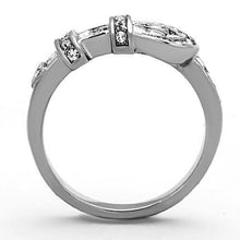 Load image into Gallery viewer, Women&#39;s Stainless Steel Belt Buckle Clear CZ Crystal Band Ring - Jewelry Store by Erik Rayo
