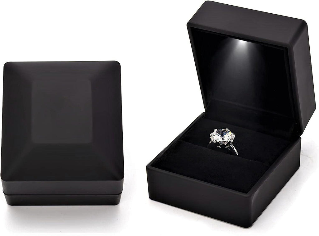 Women's Stainless Steel Solitaire Round cz Engagement Wedding Gold GP Ring Set - Jewelry Store by Erik Rayo