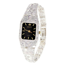 Load image into Gallery viewer, Women&#39;s Watch 925 Sterling Silver Nugget Link Geneve Wrist Watch 7-7.5 26 grams - Jewelry Store by Erik Rayo
