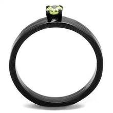 Load image into Gallery viewer, Womens Black Ring Anillo Para Mujer y Ninos Kids 316L Stainless Steel Ring with AAA Grade CZ in Apple Green color Sarah - Jewelry Store by Erik Rayo
