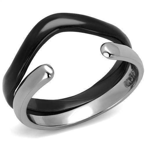 Womens Black Ring Anillo Para Mujer 316L Stainless Steel Ring with No Stone Avalon - Jewelry Store by Erik Rayo