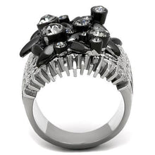 Load image into Gallery viewer, Womens Black Ring Anillo Para Mujer y Ninos Kids 316L Stainless Steel Ring with Top Grade Crystal in Black Diamond Aosta - Jewelry Store by Erik Rayo
