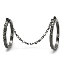 Load image into Gallery viewer, Womens Black Ring Anillo Para Mujer 316L Stainless Steel Ring with Top Grade Crystal in Jet Armani - Jewelry Store by Erik Rayo
