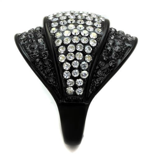 Womens Black Ring Anillo Para Mujer 316L Stainless Steel Ring with Top Grade Crystal in Multi Color Bernice - Jewelry Store by Erik Rayo