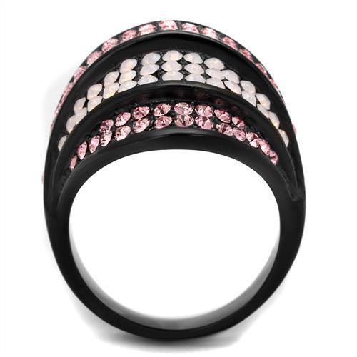 Womens Black Ring Anillo Para Mujer 316L Stainless Steel Ring with Top Grade Crystal in Multi Color Betiany - Jewelry Store by Erik Rayo