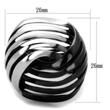 Load image into Gallery viewer, Womens Black Ring Anillo Para Mujer Stainless Steel Ring with No Stone Empoli - Jewelry Store by Erik Rayo
