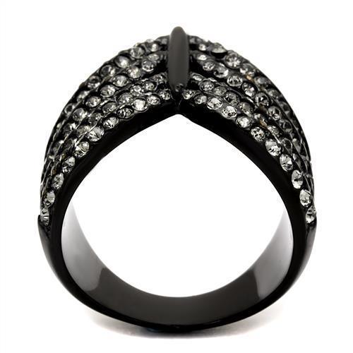 Black Rings for Women Anillo Para Mujer Stainless Steel Ring with Top Grade Crystal in Black Diamond Delilah - Jewelry Store by Erik Rayo