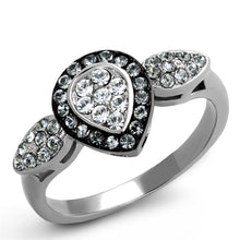 Load image into Gallery viewer, Womens Black Ring Anillo Para Mujer Stainless Steel Ring with Top Grade Crystal in Black Diamond Judith - Jewelry Store by Erik Rayo
