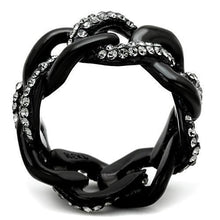 Load image into Gallery viewer, Womens Black Ring Anillo Para Mujer Stainless Steel Ring with Top Grade Crystal in Black Diamond Terni - Jewelry Store by Erik Rayo
