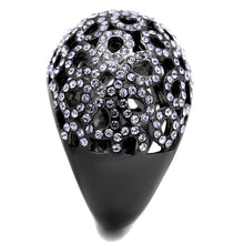 Load image into Gallery viewer, Womens Black Ring Anillo Para Mujer Stainless Steel Ring with Top Grade Crystal in Tanzanite Celine - Jewelry Store by Erik Rayo
