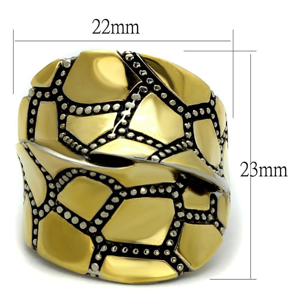 Womens Black Ring Anillo Para Mujer 316L Stainless Steel Ring with Epoxy in Jet Margorie - Jewelry Store by Erik Rayo