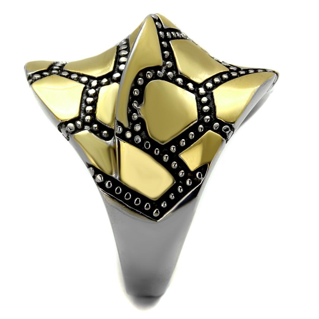 Womens Black Ring Anillo Para Mujer 316L Stainless Steel Ring with Epoxy in Jet Margorie - Jewelry Store by Erik Rayo