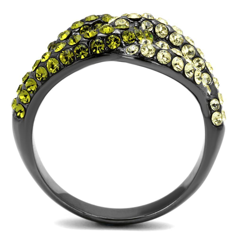 Black Rings for Women Anillo Para Mujer Stainless Steel Ring with Top Grade Crystal in Multi Color Estella - Jewelry Store by Erik Rayo