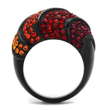 Load image into Gallery viewer, Womens Black Ring Anillo Para Mujer Stainless Steel Ring with Top Grade Crystal in Multi Color Giselle - Jewelry Store by Erik Rayo
