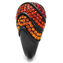 Load image into Gallery viewer, Womens Black Ring Anillo Para Mujer Stainless Steel Ring with Top Grade Crystal in Multi Color Giselle - Jewelry Store by Erik Rayo
