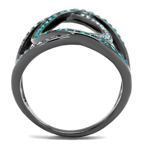 Black Rings for Women Anillo Para Mujer Stainless Steel Ring with Top Grade Crystal in Multi Color Millicent - Jewelry Store by Erik Rayo