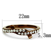 Load image into Gallery viewer, Womens Brown Ring Anillo Para Mujer Stainless Steel Ring with Top Grade Crystal in Clear - Jewelry Store by Erik Rayo
