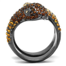 Load image into Gallery viewer, Womens Brown Snake Ring Anillo Para Mujer y Ninos Kids 316L Stainless Steel Ring with Top Grade Crystal in Multi Color Padua - Jewelry Store by Erik Rayo
