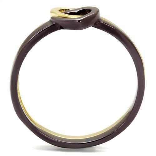 Womens Coffee Brown Ring Anillo Cafe Para Mujer 316L Stainless Steel with No Stone Valentia - Jewelry Store by Erik Rayo