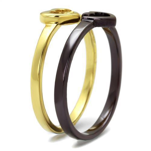 Womens Coffee Brown Ring Anillo Cafe Para Mujer 316L Stainless Steel with No Stone Valentia - Jewelry Store by Erik Rayo