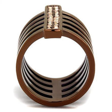 Load image into Gallery viewer, Womens Coffee Brown Ring Anillo Cafe Para Mujer 316L Stainless Steel with Top Grade Crystal in Light Coffee Aurunca - Jewelry Store by Erik Rayo
