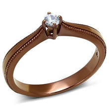 Load image into Gallery viewer, Coffee Brown Rings for Women Anillo Cafe Para Mujer Stainless Steel with AAA Grade CZ in Clear Campania - Jewelry Store by Erik Rayo
