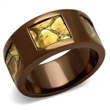 Load image into Gallery viewer, Coffee Brown Rings for Women Anillo Cafe Para Mujer Stainless Steel with No Stone Sorreto - Jewelry Store by Erik Rayo
