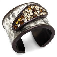 Load image into Gallery viewer, Coffee Brown Rings for Women Anillo Cafe Para Mujer Stainless Steel with Top Grade Crystal in Multi Color Modena - Jewelry Store by Erik Rayo
