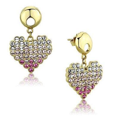 Womens Earrings Gold Stainless Steel with Top Grade Crystal - Jewelry Store by Erik Rayo