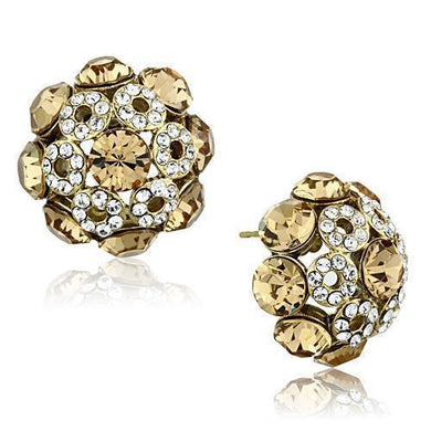 Womens Earrings Gold Stainless Steel with Top Grade Crystal - Jewelry Store by Erik Rayo