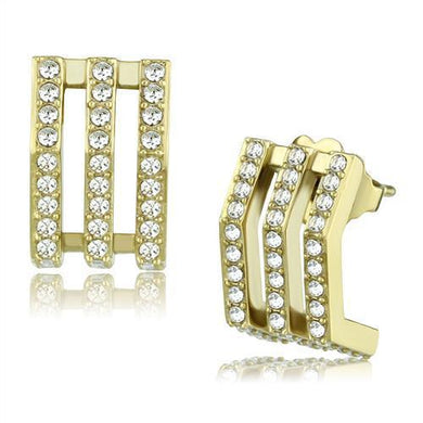 Womens Earrings Gold Stainless Steel with Top Grade Crystal - Jewelry Store by Erik Rayo