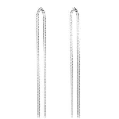 Womens Earrings High Polished Silver (No Plating) Stainless Steel with No Stone - Jewelry Store by Erik Rayo