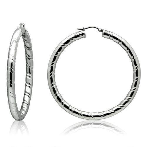 Womens Earrings High Polished Silver (No Plating) Stainless Steel with No Stone - Jewelry Store by Erik Rayo