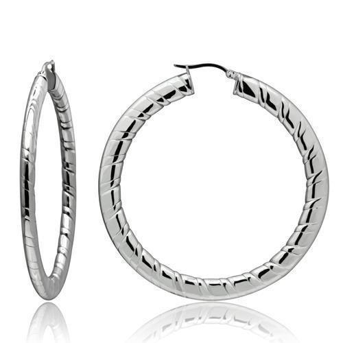 Womens Earrings High Polished Silver (No Plating) Stainless Steel with No Stone - Jewelry Store by Erik Rayo