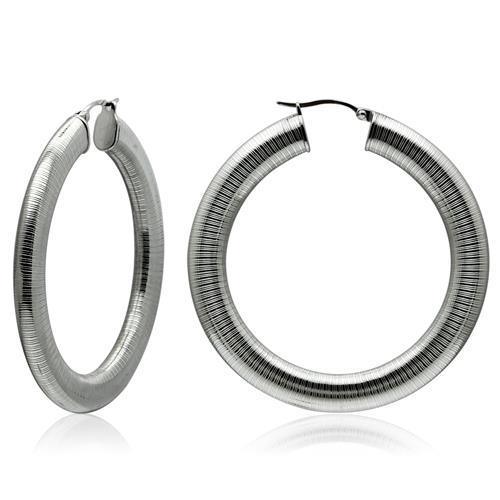 Womens Earrings High Polished Silver (No Plating) Stainless Steel with No Stone - Jewelry Store by Erik Rayo