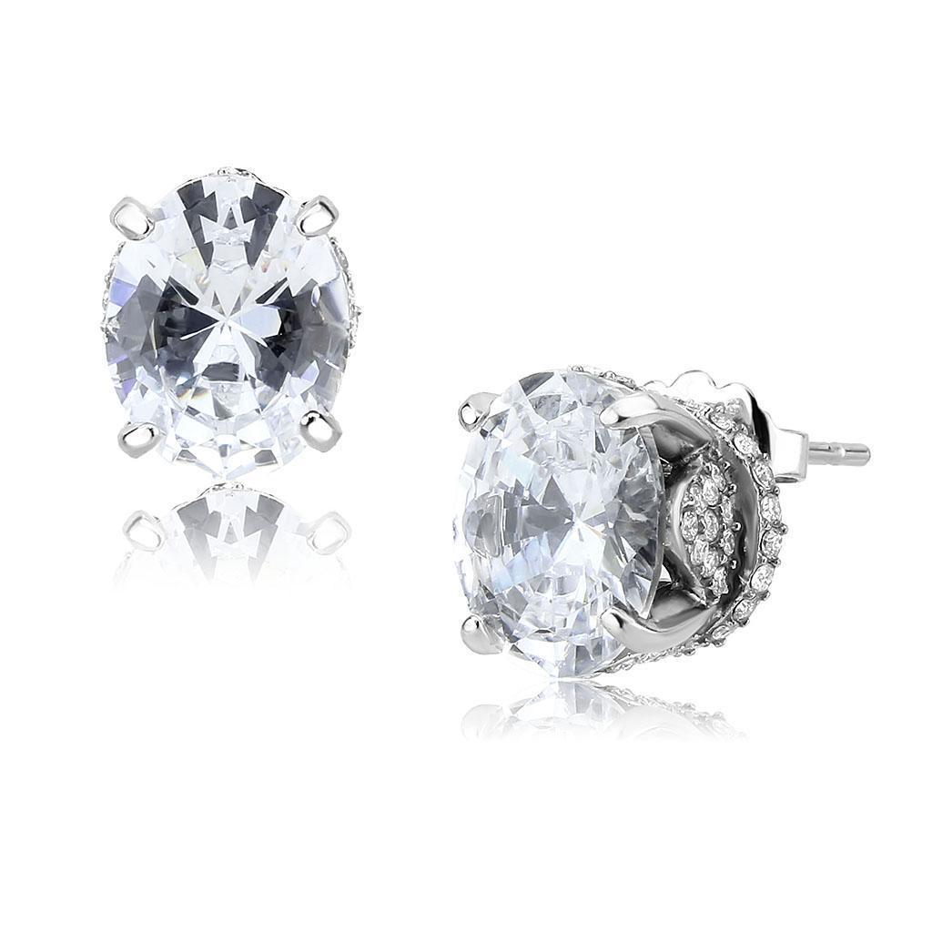 Womens Earrings No Plating Stainless Steel with AAA Grade CZ - Jewelry Store by Erik Rayo